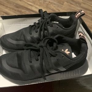 Selling black and pink adidas for $20. Worn 3 times, size 6 1/2